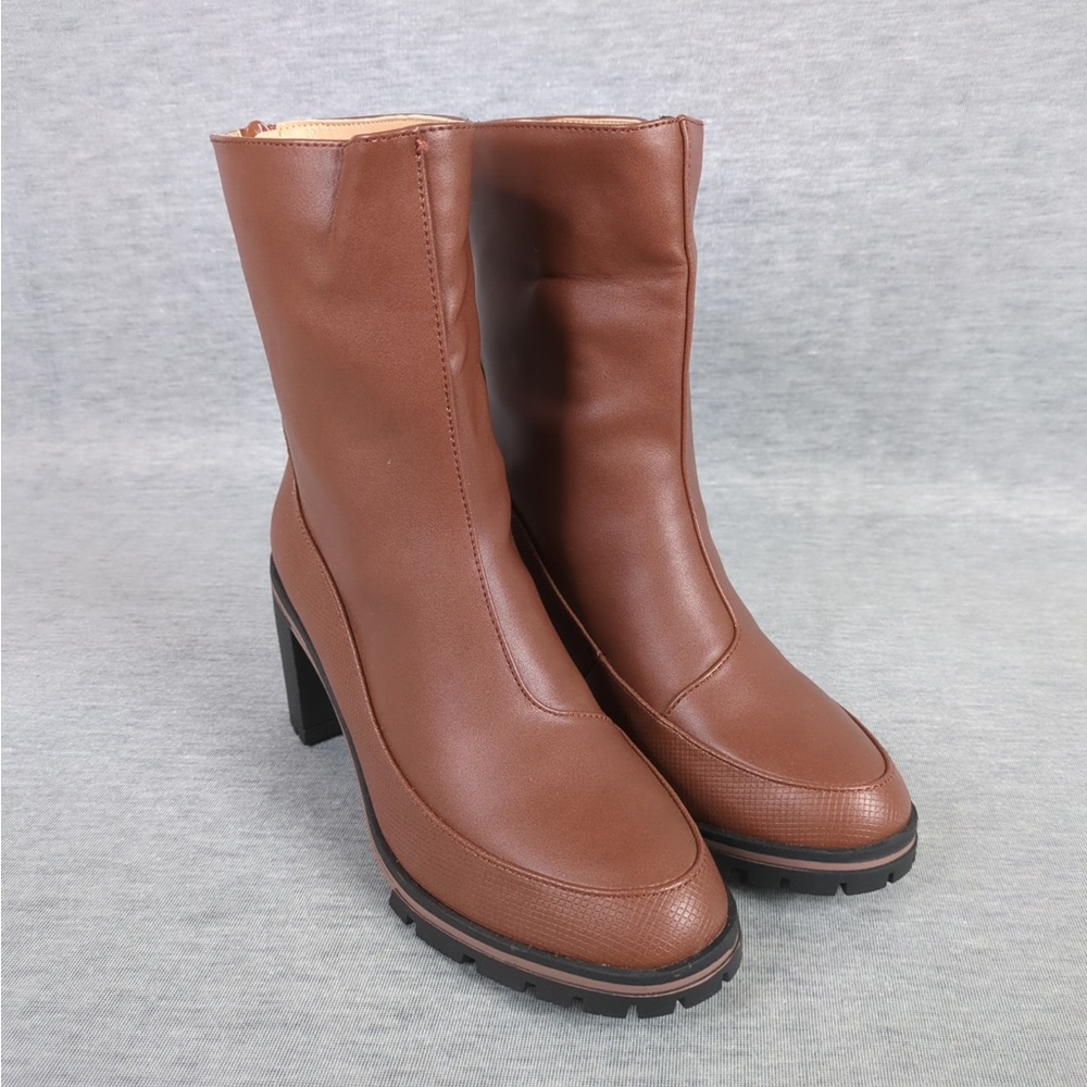 👯‍♀️Host Pick⚡️Chunky Heel Back Zip Ankle Boots